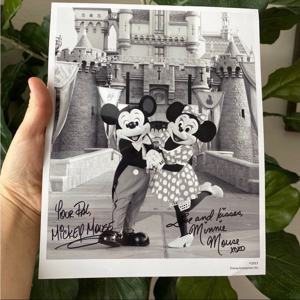 Disney || Mickey & Minnie Autographed Photo 8 x 10 B&W